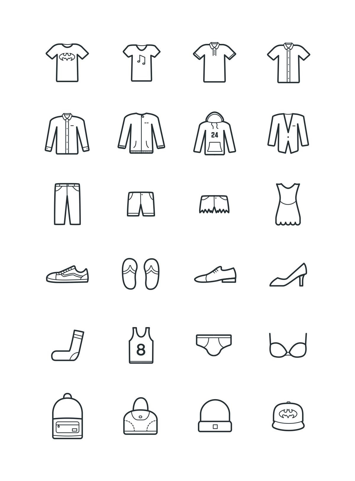 24枚服饰图标，AI源文件 图标素材 第1张