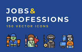 50枚职业人物形象图标，PNG SVG格式