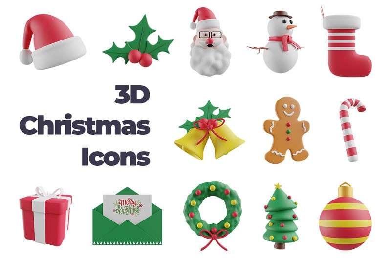 3D免费圣诞节主题图标 图标素材 第1张