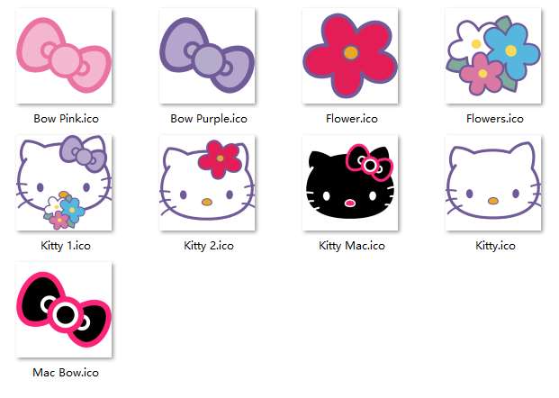 Hello Kitty 凯蒂猫iCO图标 图标素材 第1张
