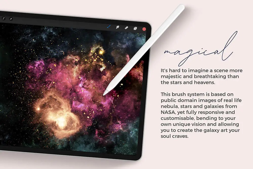 银河系星空元素Procreate的笔刷合集 笔刷资源 第9张