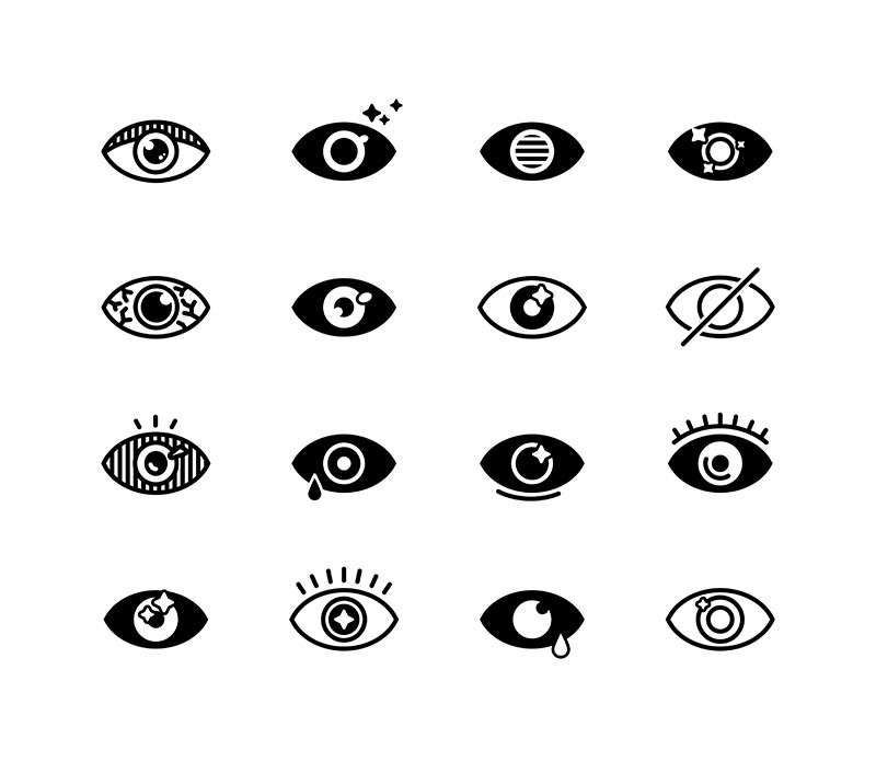 16枚眼睛显示矢量图标，AI源文件 图标素材 第1张