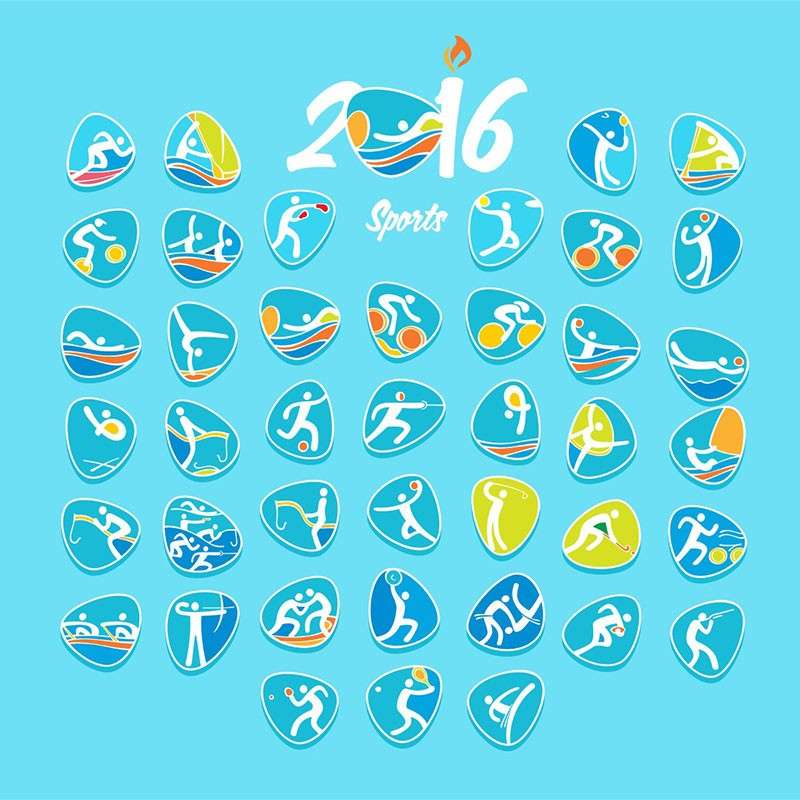 里约奥运体育项目图标，AI源文件 图标素材 第1张