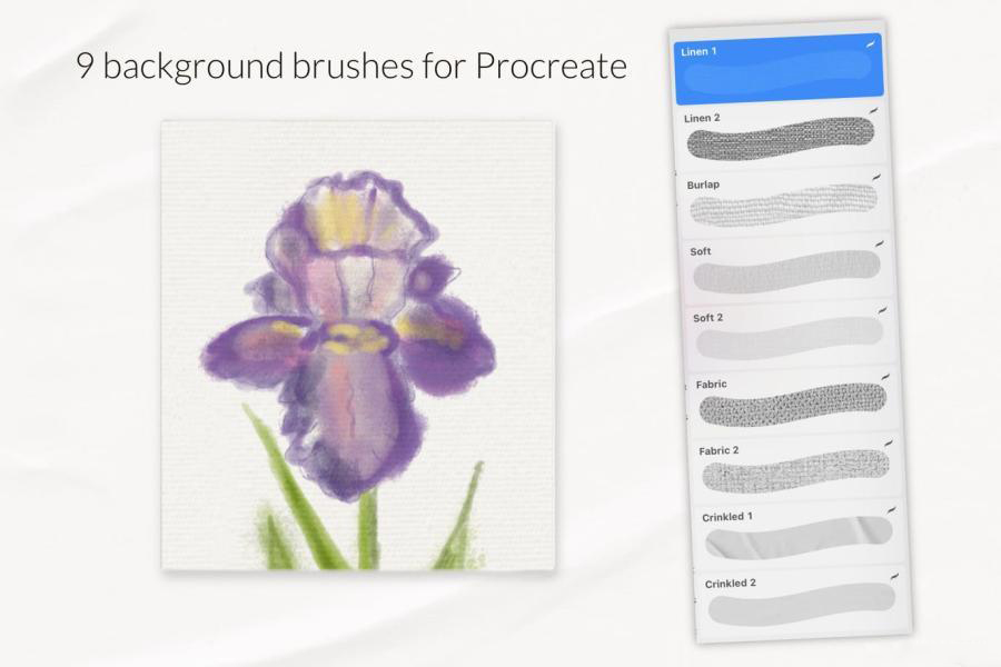 Procreate笔刷-艺术画布纹理Procreate背景笔刷素材 笔刷资源 第3张