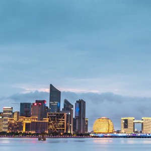 杭州航拍高清视频素材-城市风景延时摄影