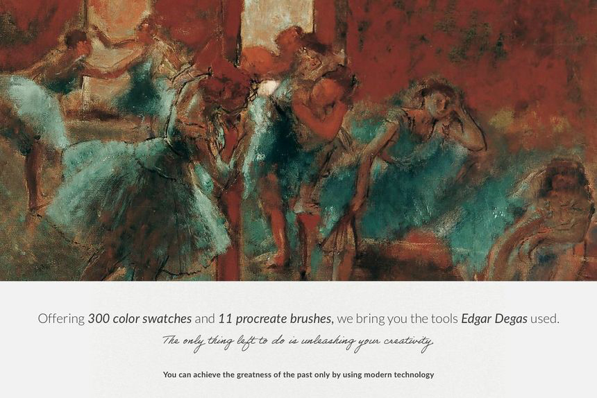 Procreate笔刷-艺术油画埃德加·德加(Edgar Degas)Procreate笔刷和色卡 笔刷资源 第2张