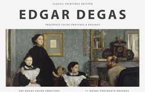 Procreate笔刷-艺术油画埃德加·德加(Edgar Degas)Procreate笔刷和色卡