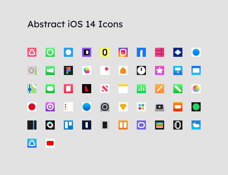52枚iOS应用概念图标，figma PNG格式 图标素材 第1张