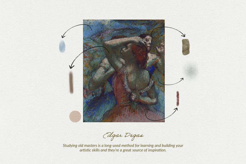 Procreate笔刷-艺术油画埃德加·德加(Edgar Degas)Procreate笔刷和色卡 笔刷资源 第6张