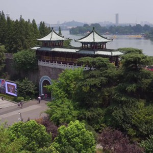 南京4K航拍高清视频素材-城市风景延时摄影