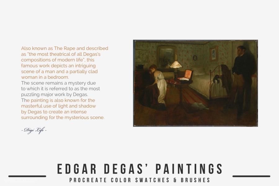 Procreate笔刷-埃德加(Edgar Degas)印象派古典油画笔刷和色卡素材 笔刷资源 第6张