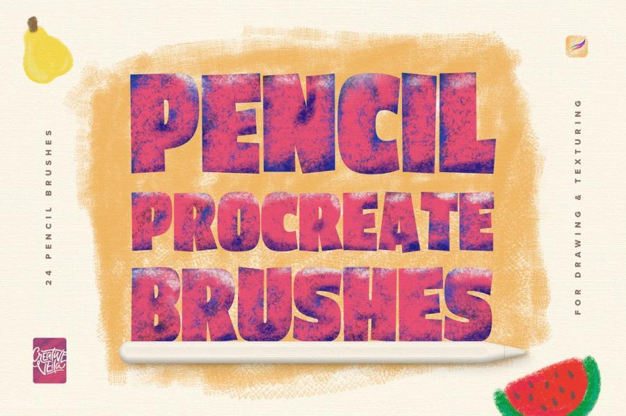 procreate笔刷-铅笔艺术绘画素描涂鸦纹理效果笔刷素材 笔刷资源 第1张