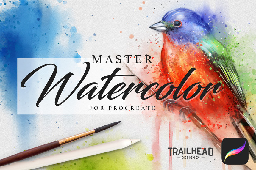 procreate笔刷-逼真自然水彩鹦鹉纹理笔刷素材 笔刷资源 第1张