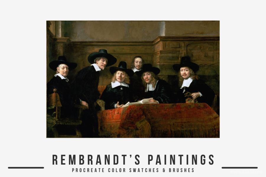 Procreate笔刷-伦勃朗(Rembrandt)古典艺术油画笔刷和色卡素材 笔刷资源 第5张