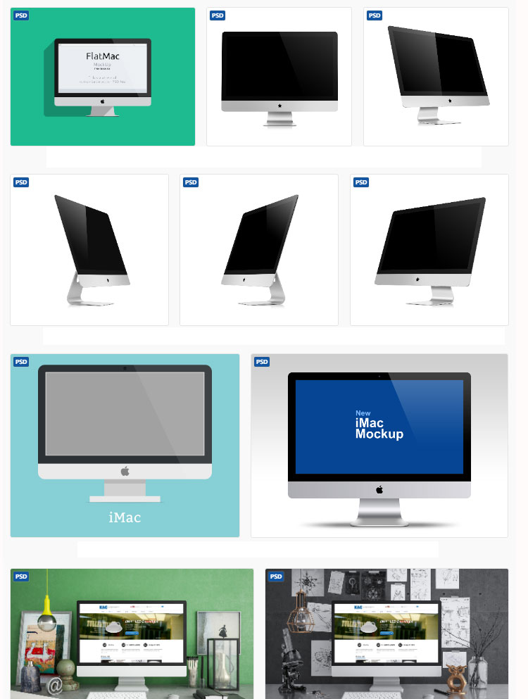 Web网页UI界面样机台式PC电脑网站展示智能贴图psd设计模板素材 图片素材 第2张