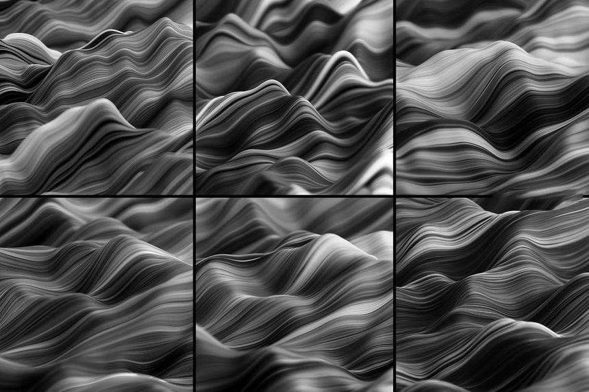 背景素材-3D抽象彩色波浪线条纹理背景图片素材 图片素材 第11张
