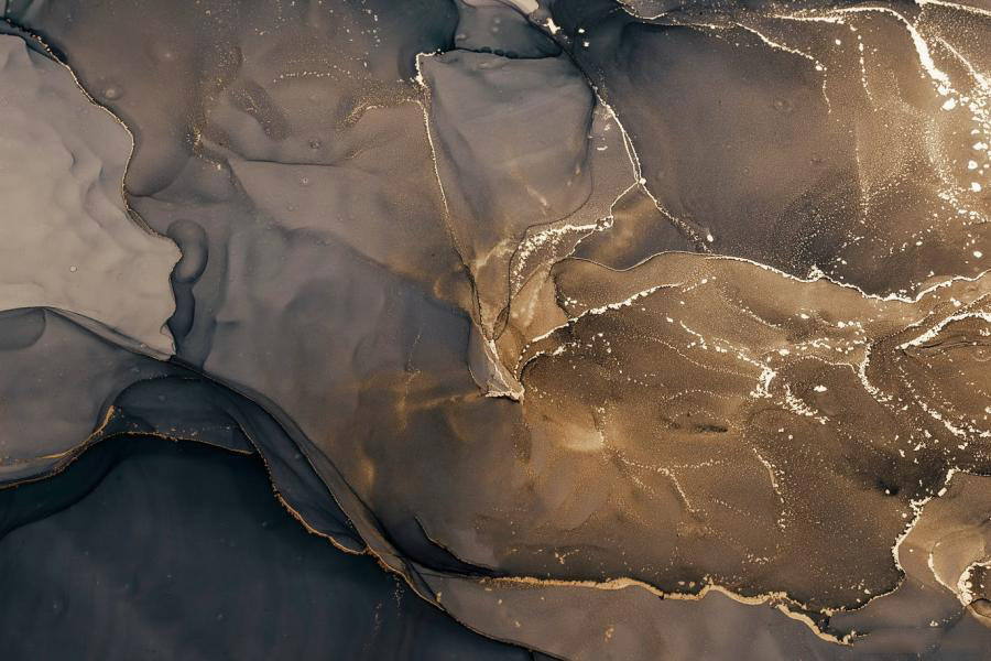 背景素材-抽象液态流动金色岩石大理石墨水纹理背景图片素材 图片素材 第4张