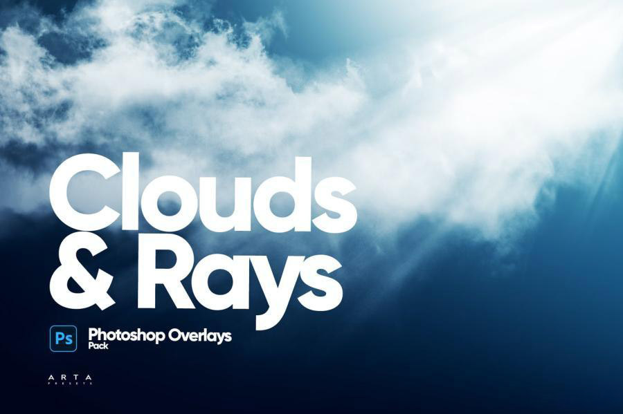 背景素材-云层云朵和光线叠加效果背景图片素材 图片素材 第1张