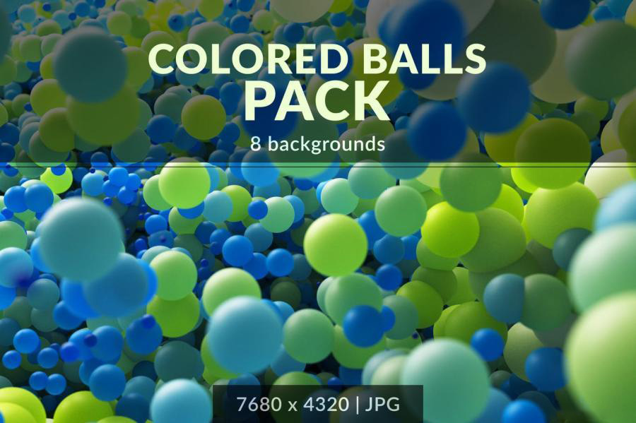 背景素材-绿色蓝色气球背景图片素材 图片素材 第1张