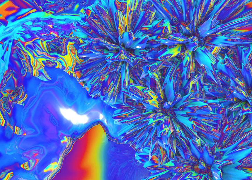 背景素材-液态流体气泡纹理彩色全息背景图片素材 图片素材 第8张
