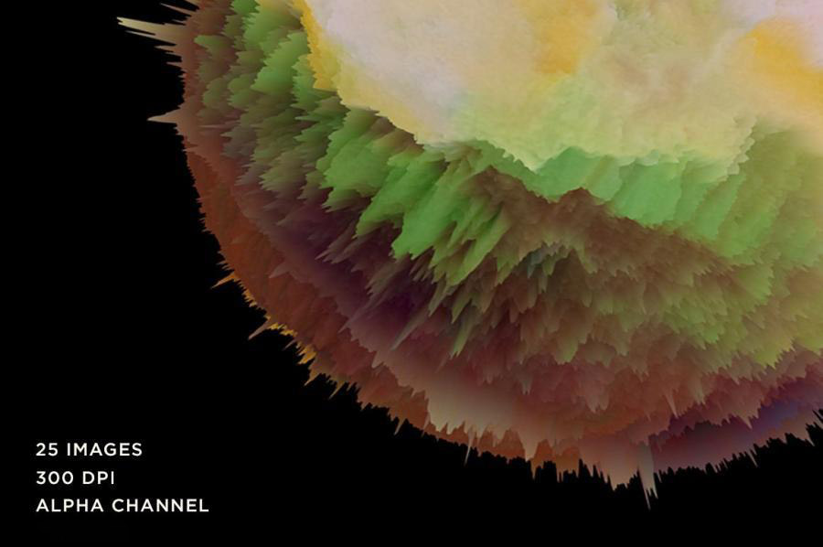 背景素材-彩虹色宇宙爆炸球体PNG免抠背景图片 图片素材 第2张