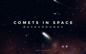 背景素材-带彗星的黑色太空背景图片素材