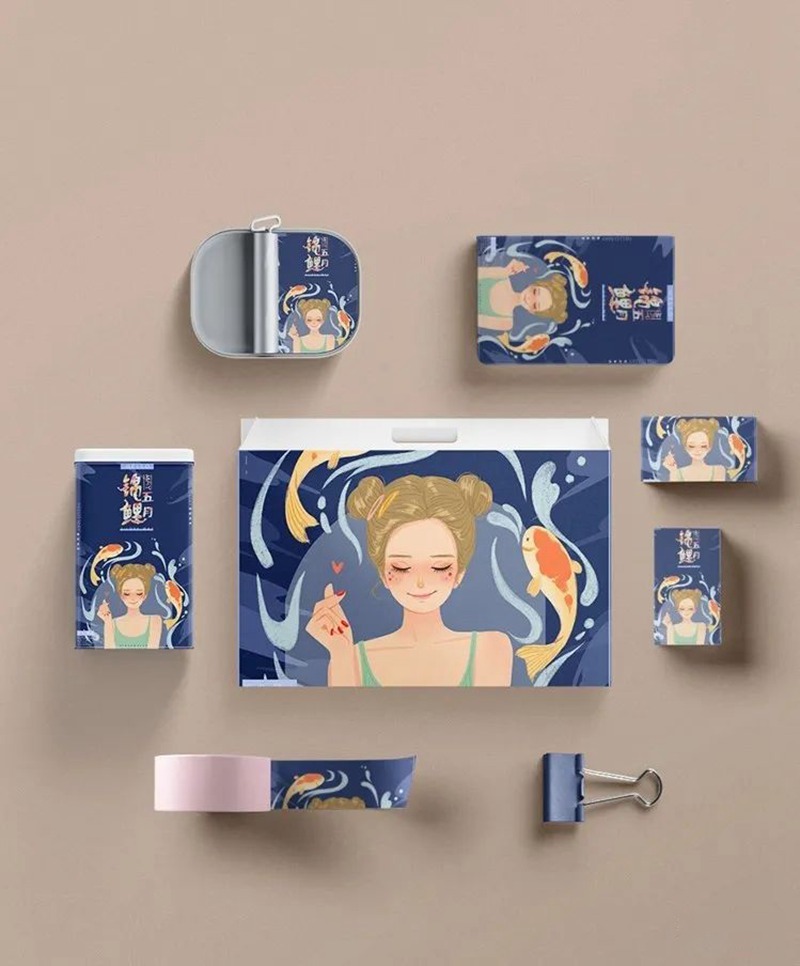 中国风文化产品包装茶叶滑板PSD模板样机 图片素材 第12张