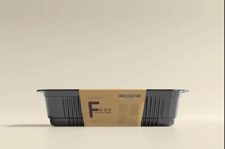 长方形锡纸食物外卖保鲜包装盒子智能贴图LOGO图案展示样机模板 图片素材 第6张