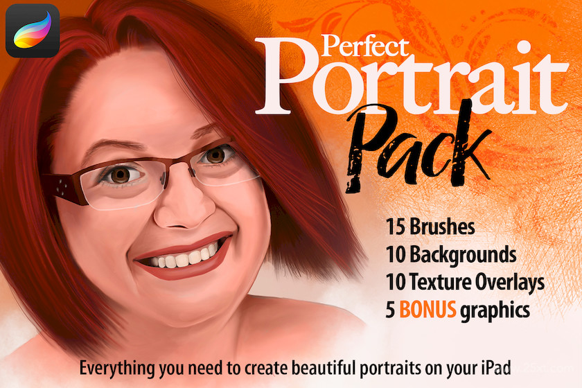 Procreate笔刷-完美人物肖像笔刷素材资源 笔刷资源 第1张