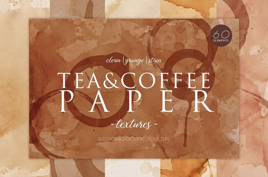 背景素材-咖啡色茶渍纸纹理背景图片素材 图片素材 第1张