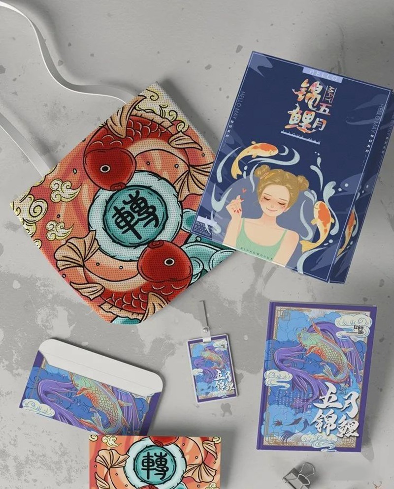 中国风文化产品包装茶叶滑板PSD模板样机 图片素材 第4张