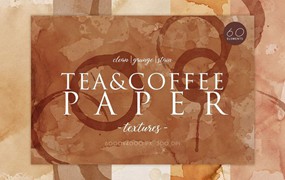 背景素材-咖啡色茶渍纸纹理背景图片素材