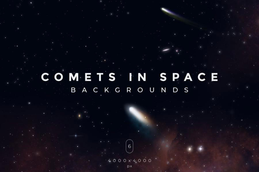 背景素材-带彗星的黑色太空背景图片素材 图片素材 第1张