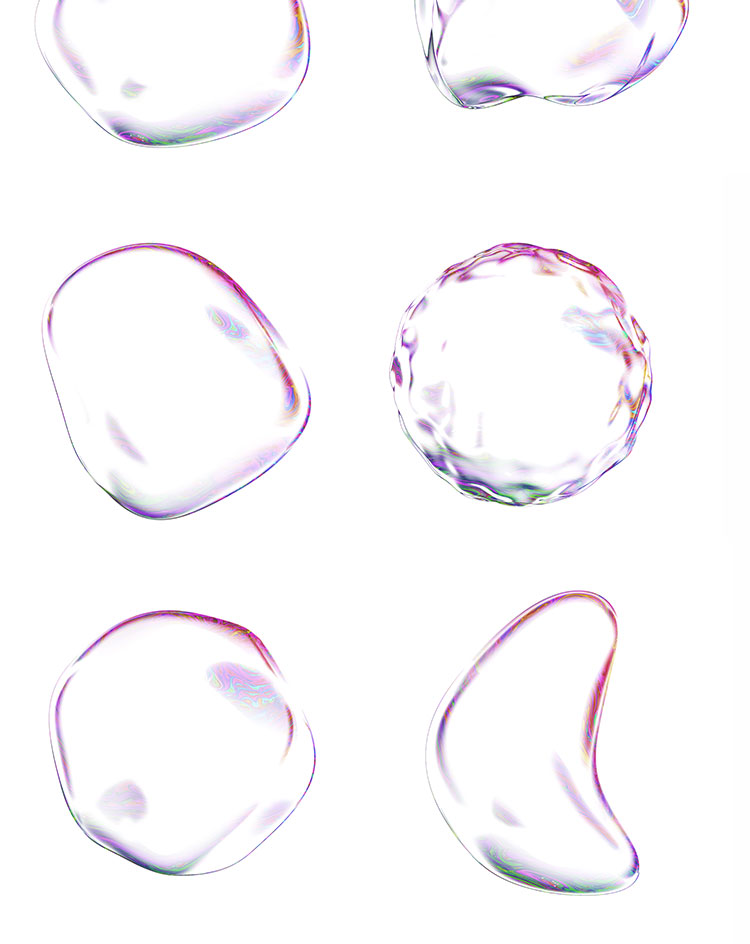 金属人元素+高级炫彩透明泡泡设计素材 图片素材 第6张