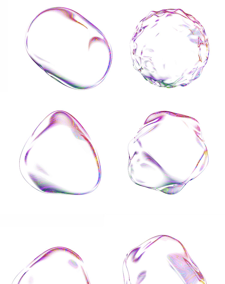 金属人元素+高级炫彩透明泡泡设计素材 图片素材 第5张