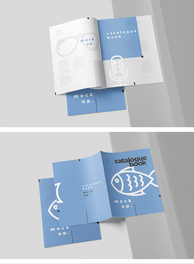 封面书籍杂志品牌画册设计文创VI样机智能贴图展示PSD模板素材 图片素材 第2张