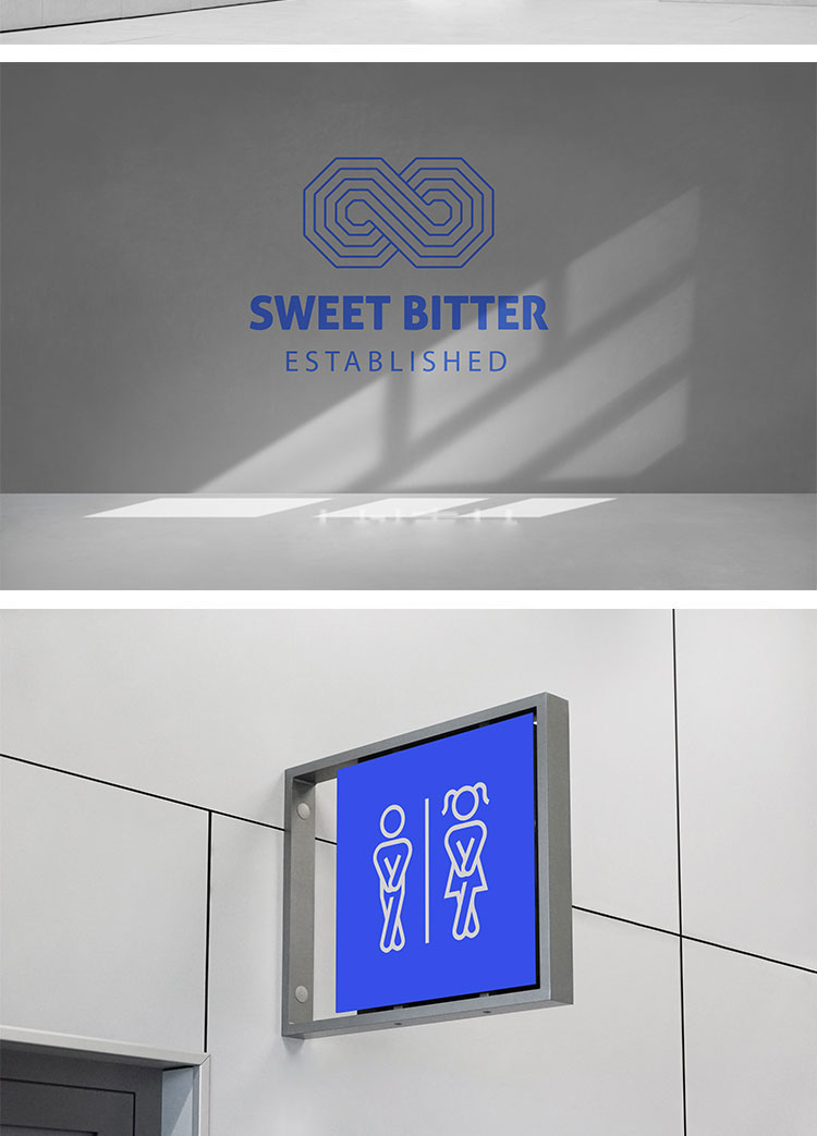 导视指示牌商场墙面空间展示VI标志智能贴图样机设计PSD模板素材 图片素材 第4张