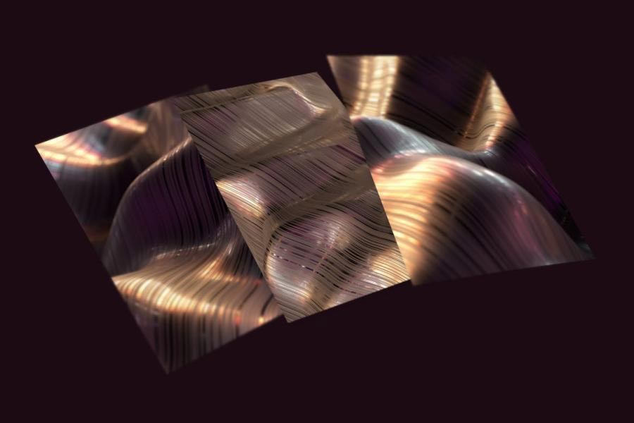 背景素材-3D渲染抽象金色线条波浪纹理背景图片素材 图片素材 第8张