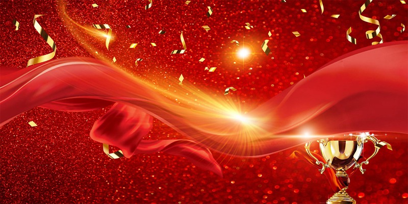 红色喜庆粒子曲线商务科技晚会舞台海报BANNER背景PSD设计素材模板 图片素材 第6张