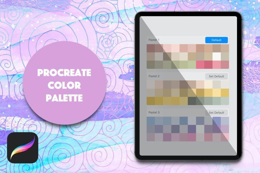 色卡-柔和浅色粉彩风格Procreate色卡调色板素材 笔刷资源 第1张