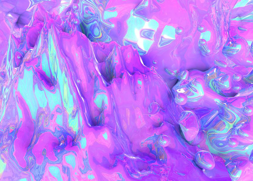 背景素材-液态流体气泡纹理彩色全息背景图片素材 图片素材 第7张