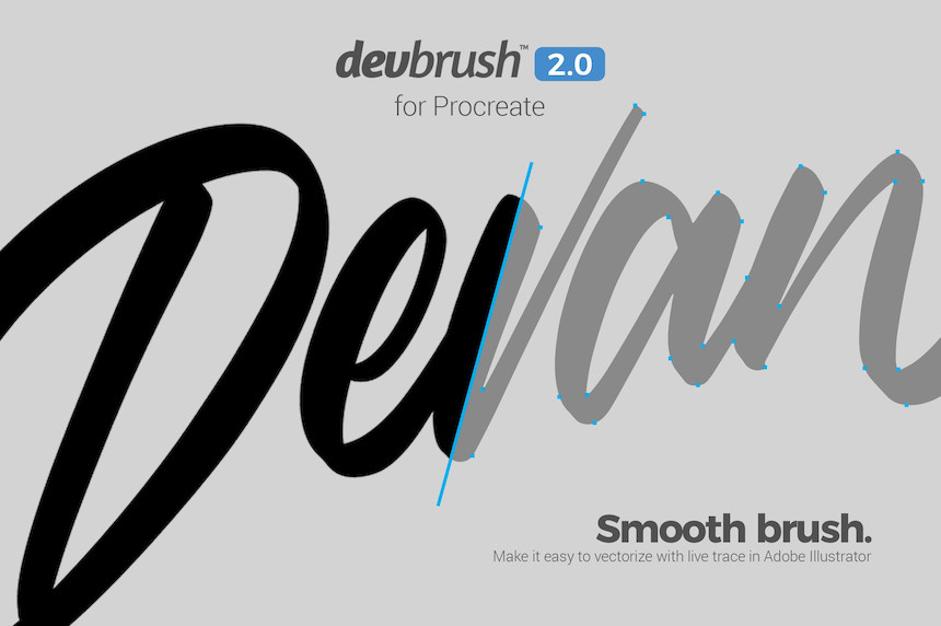 Procreate笔刷-DevBrush2.0手写艺术字体笔刷素材 Procreate资源 第4张