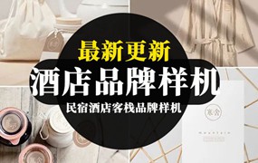 文艺清新民宿酒店客栈品牌VI提案样机模板