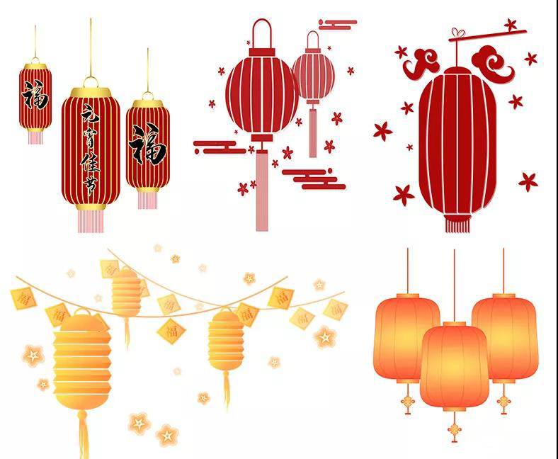 春节PS中国风手绘卡通元素传统复古红灯笼装饰PNG免扣素材 图片素材 第7张