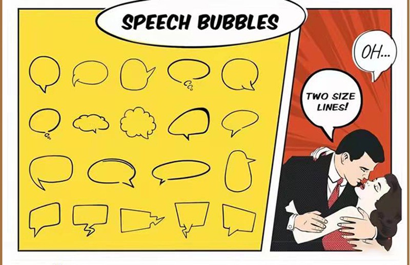 手绘卡通漫画对话框烟雾爆炸点PNG免扣AI矢量素材 图片素材 第6张