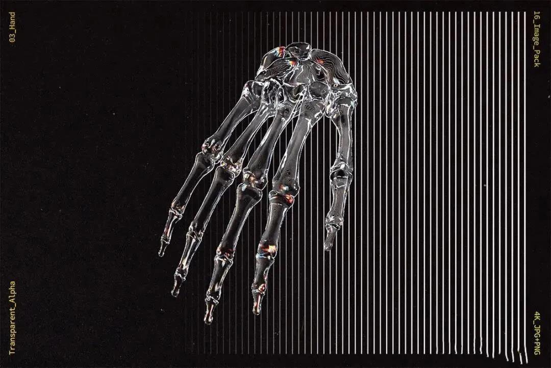 潮流炫酷人体骨骼素材+透明液体气泡素材+网格线条平面立体透视AI素材 图片素材 第8张