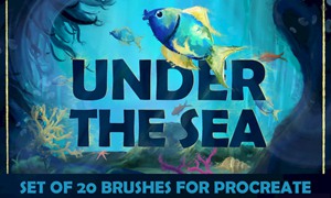 Procreate笔刷-海洋和水底世界主题笔刷素材资源