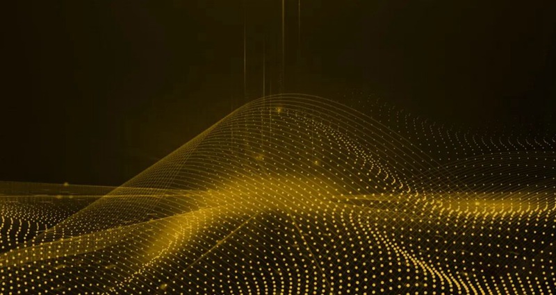 金色线条粒子光效背景图PSD海报模板 图片素材 第2张