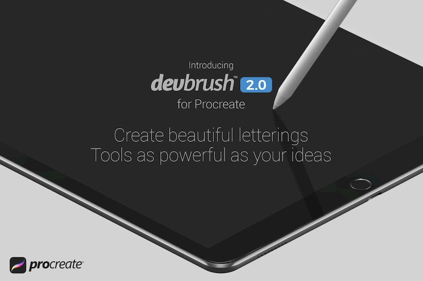 Procreate笔刷-DevBrush2.0手写艺术字体笔刷素材 Procreate资源 第2张