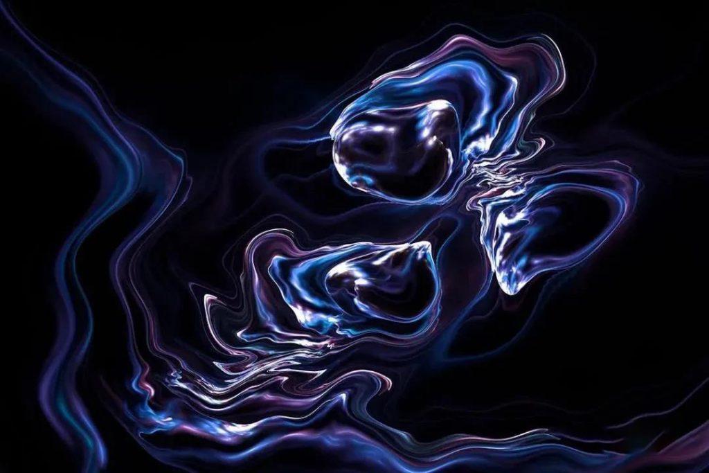 时尚高端抽象3D立体液体流体PNG背景 图片素材 第12张